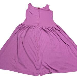 Vintage 80s Fuchsia Jodi Hills Tank Top Dress, Size L